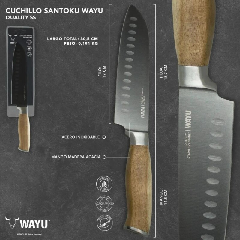 Cuchillo Para Asado Parrilla Santoku Wayu Cuchillo Para Asado Parrilla Santoku Wayu