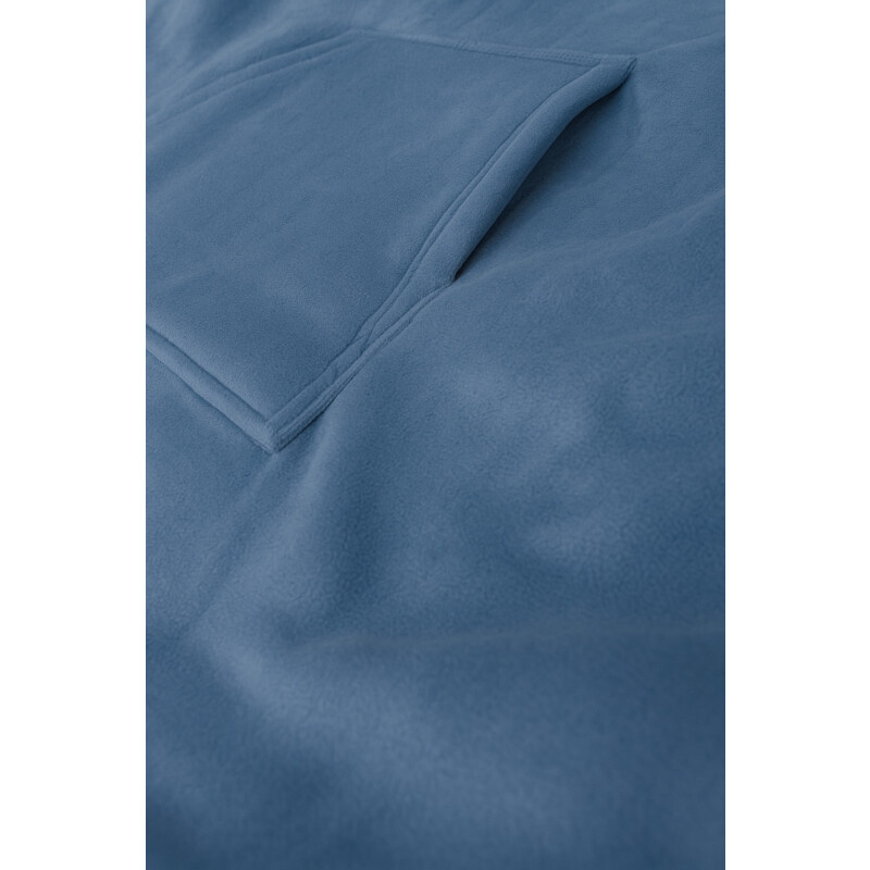 Buzo Manta Con Capucha Polar y Corderito unisex Azul