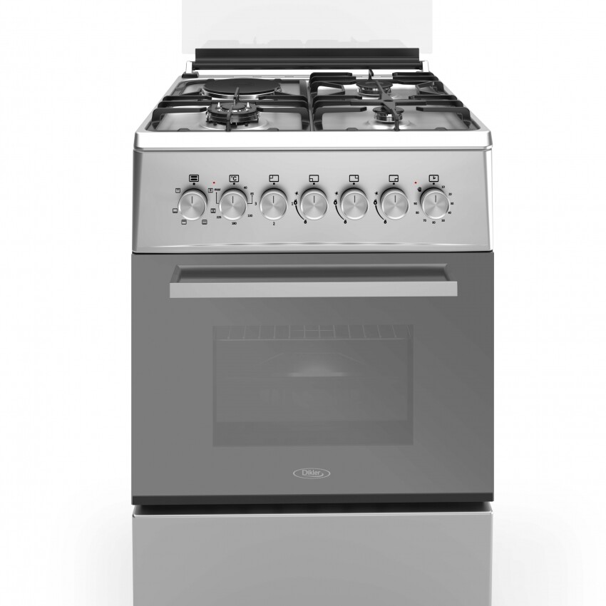 Cocina combinada Dikler 4H D-30 inox. Cocina combinada Dikler 4H D-30 inox.
