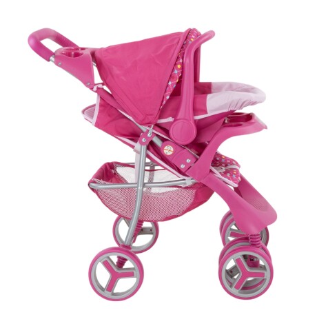 Coche de Muñecas 2 Piezas Fucsia - Llama Coche de Muñecas 2 Piezas Fucsia - Llama