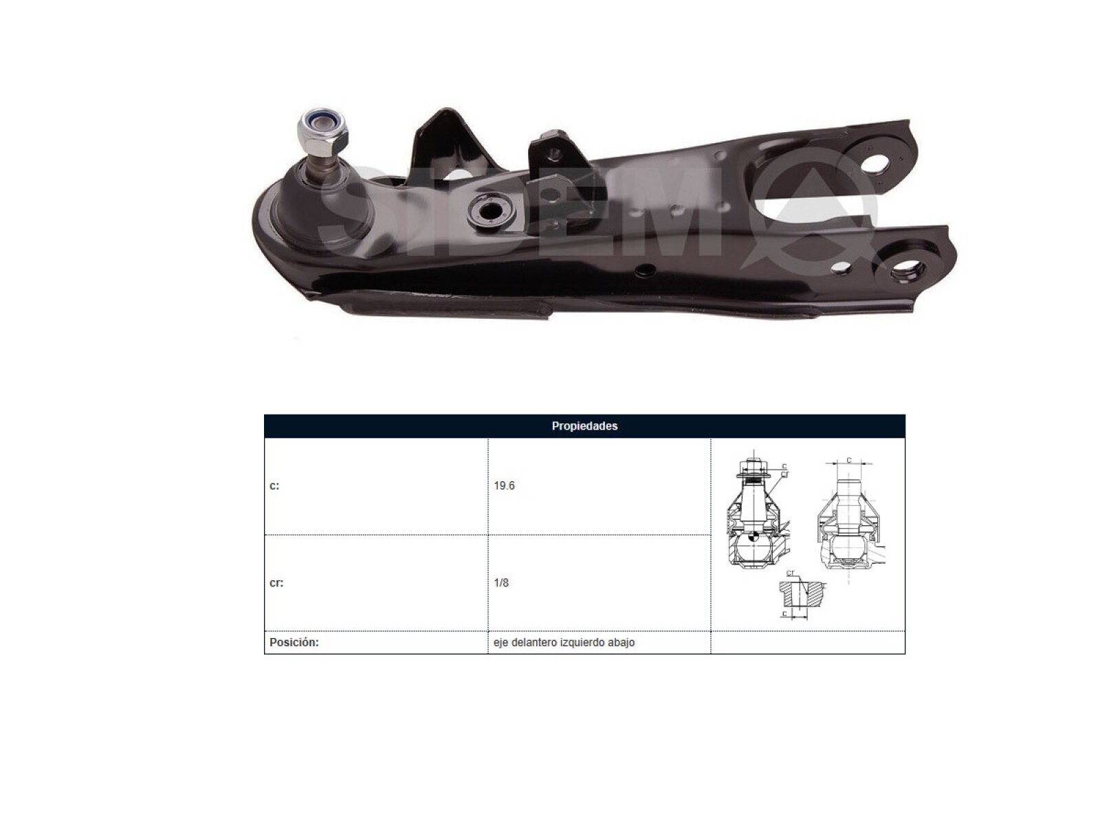 Parilla De Suspension Delantera Nissan D22 96-25 Izq 
