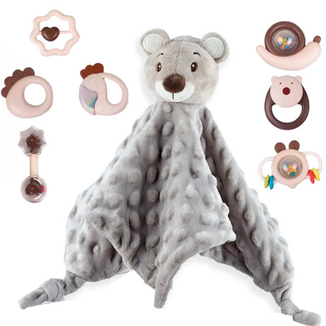 Peluche De Apego Mordillo Bebe Sonajeros Colgante x9 Multicolor