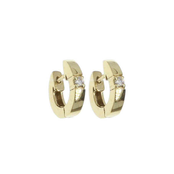 Caravanas, aros en oro 18k con brillantes N8771 Caravanas, aros en oro 18k con brillantes N8771