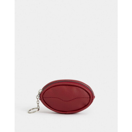 Monedero Cuerina Rojo Rojo Medio