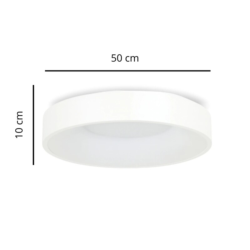 PLAFON REDONDO PHILLY 50CM DIMERIZABLE Plafon LED Redondo Philly 50 CM Blanco