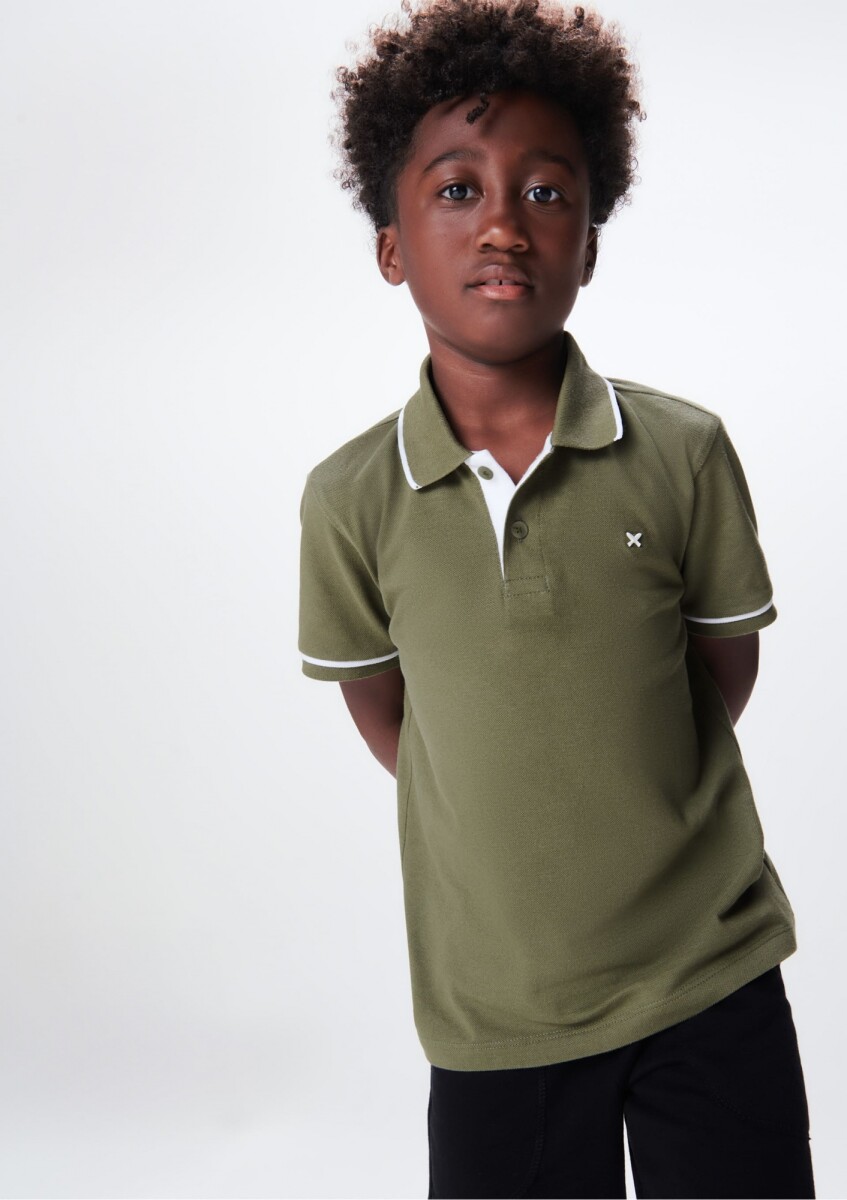 CAMISA POLO MM MASC - OLIVA MEDIO 