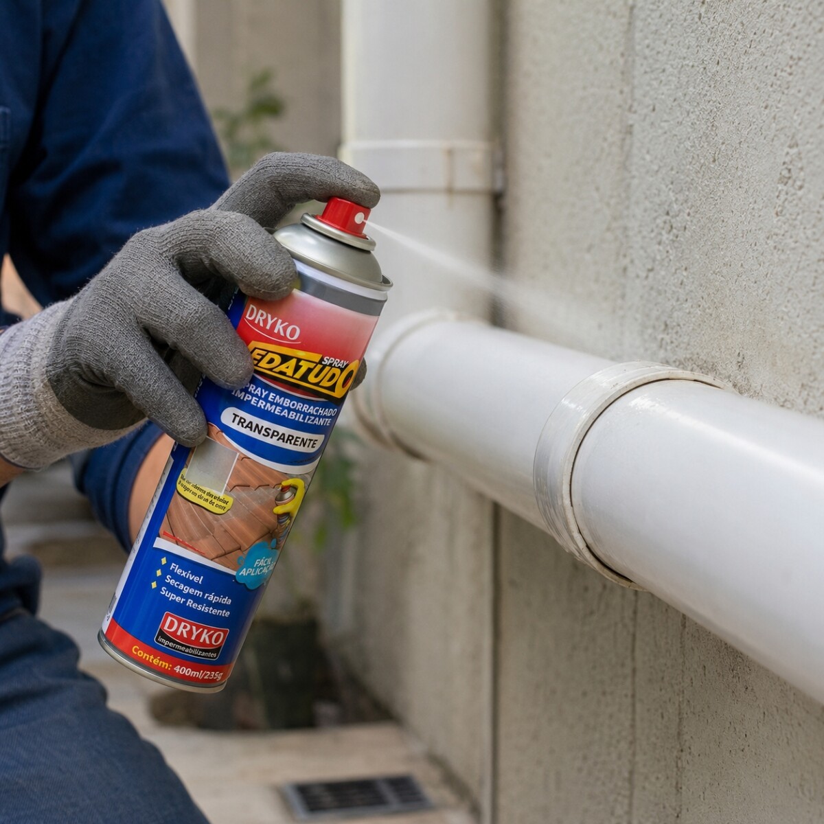 AEROSOL CAUCHO IMPERMEABILIZANT DRYKO 400ML Transparente