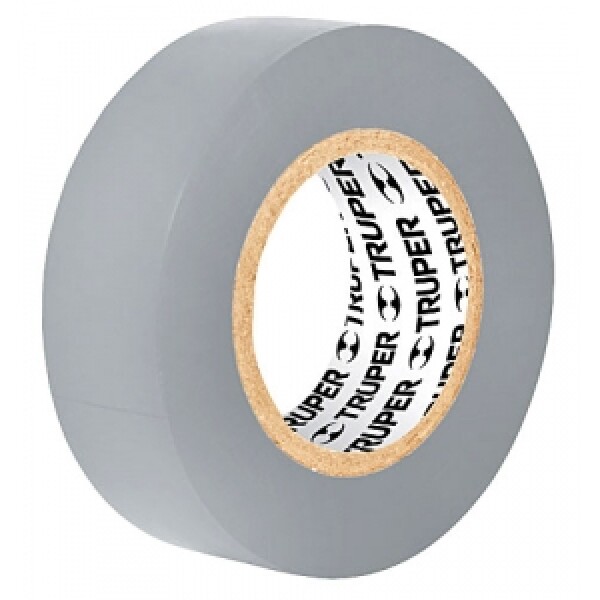 Cinta Aisladora 19mm x 18Mt Gris Truper