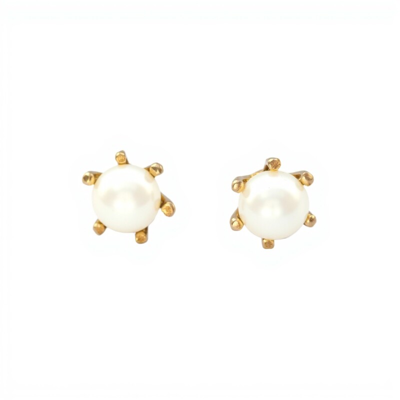 Caravanas Perlas- Oro bajo - Perla española- CA8234 conperla