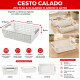 Cesto Calado S 27 x17,5 x8 cm BLANCO