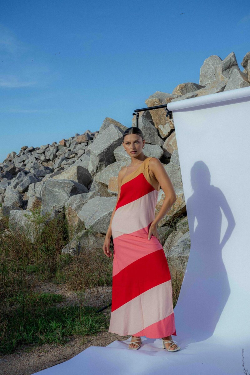 Vestido Stripe - Rojo 