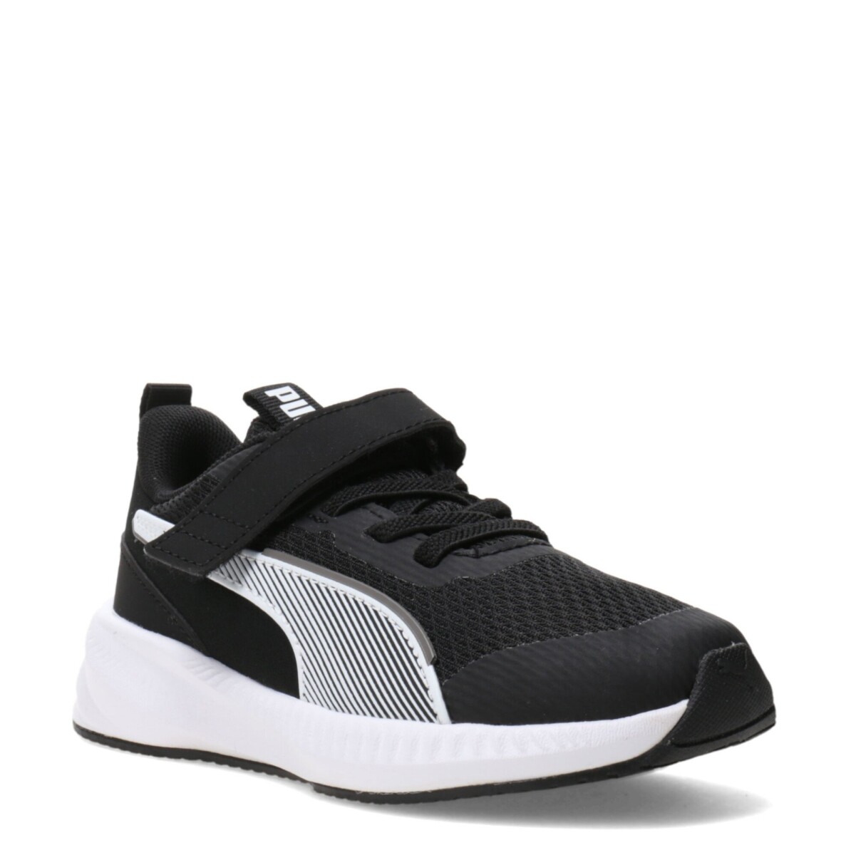 Championes de Niños Puma Flyer 3 Ac+Ps - Negro - Blanco 