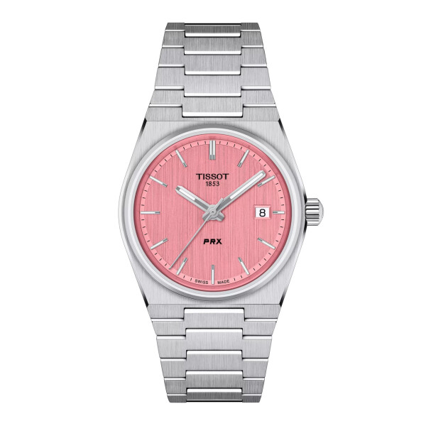 Reloj TISSOT PRX 35MM de acero con esfera rosa Reloj TISSOT PRX 35MM de acero con esfera rosa