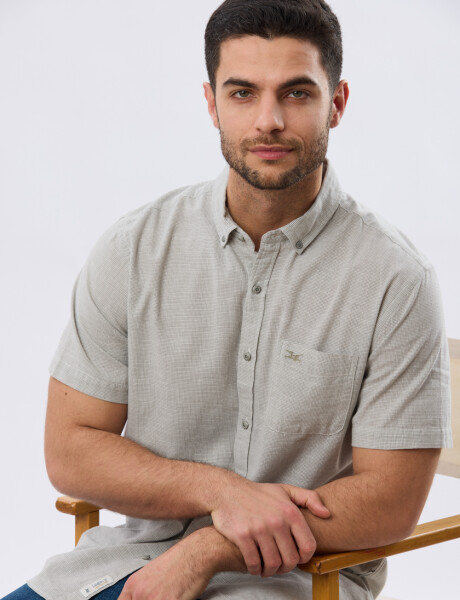 CAMISA CUADROS DE LINO Verde