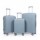 Set 3 Valijas Rígidas Candado Ruedas 360° Cierre Expandible Celeste