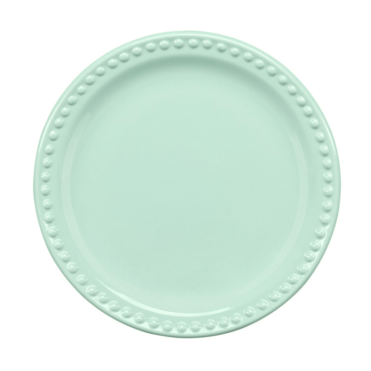 PLATO POSTRE 20CM CERAMIC MAUVE VERDE AGUA S.ANITA 