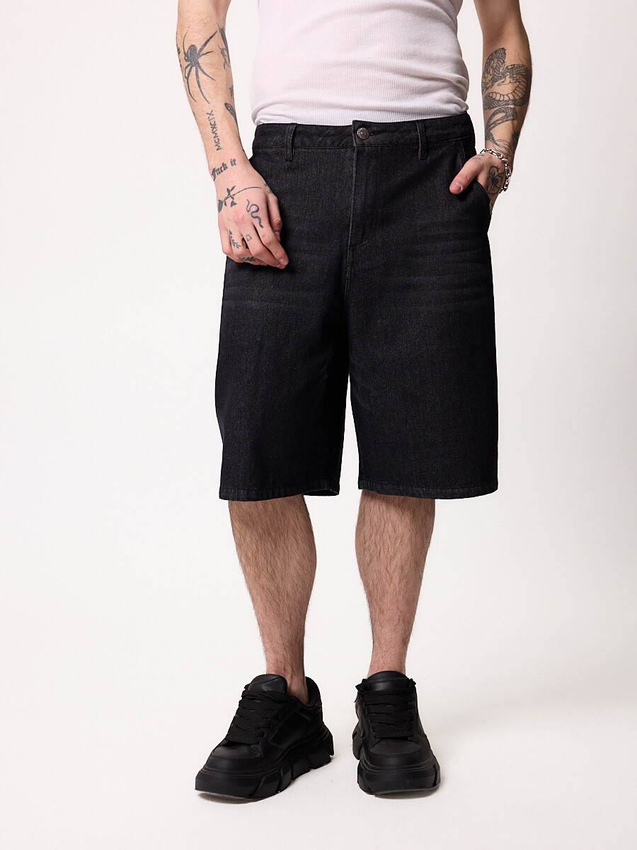 BERMUDA JEAN CLIPA DIXIE - Negro 