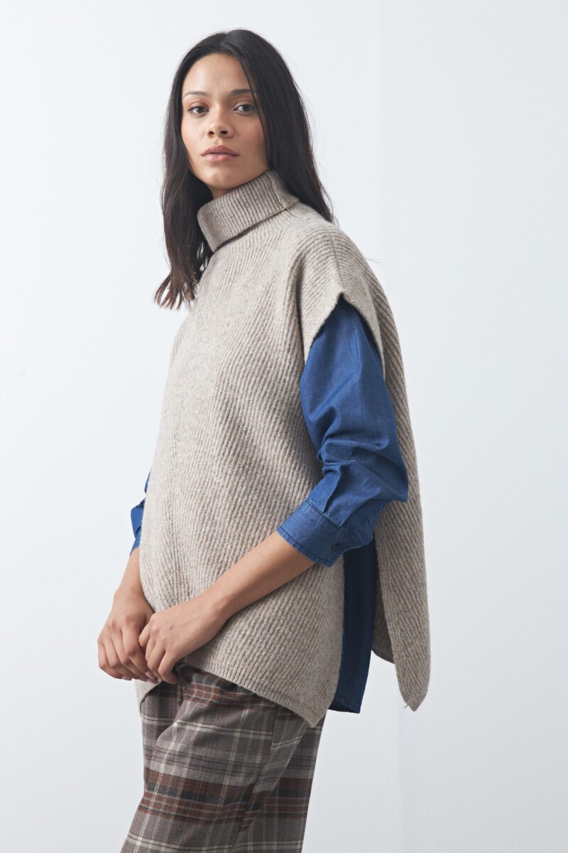PONCHO GYROS Beige Oscuro