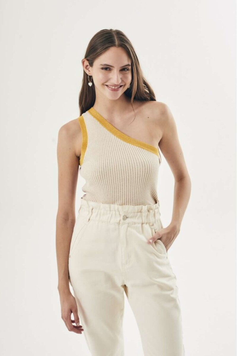 Top Color Block Tejido - Lila 