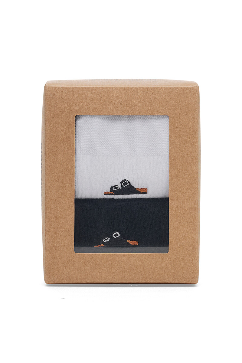 2 Pack Cotton Rib Black+white - Black+white 