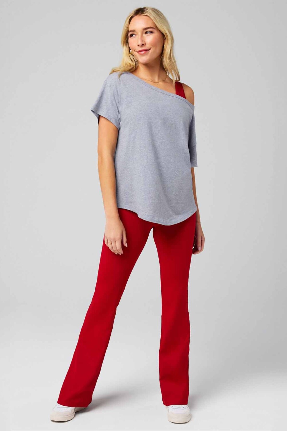Polo Cotton Oversized Tee Mujer Classic Grey Heather