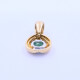 Colgante oro 18k 2 tonos con esmeralda oval y brillante. Colgante oro 18k 2 tonos con esmeralda oval y brillante.