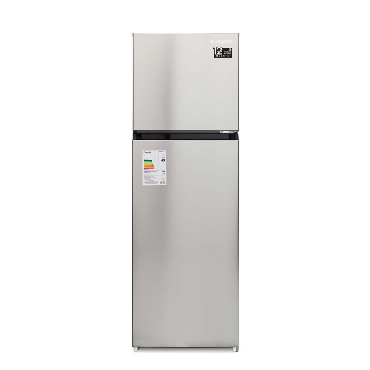 HELADERA JAMES FRÍO SECO - INVERTER GRIS RJ 301 INV INOX 