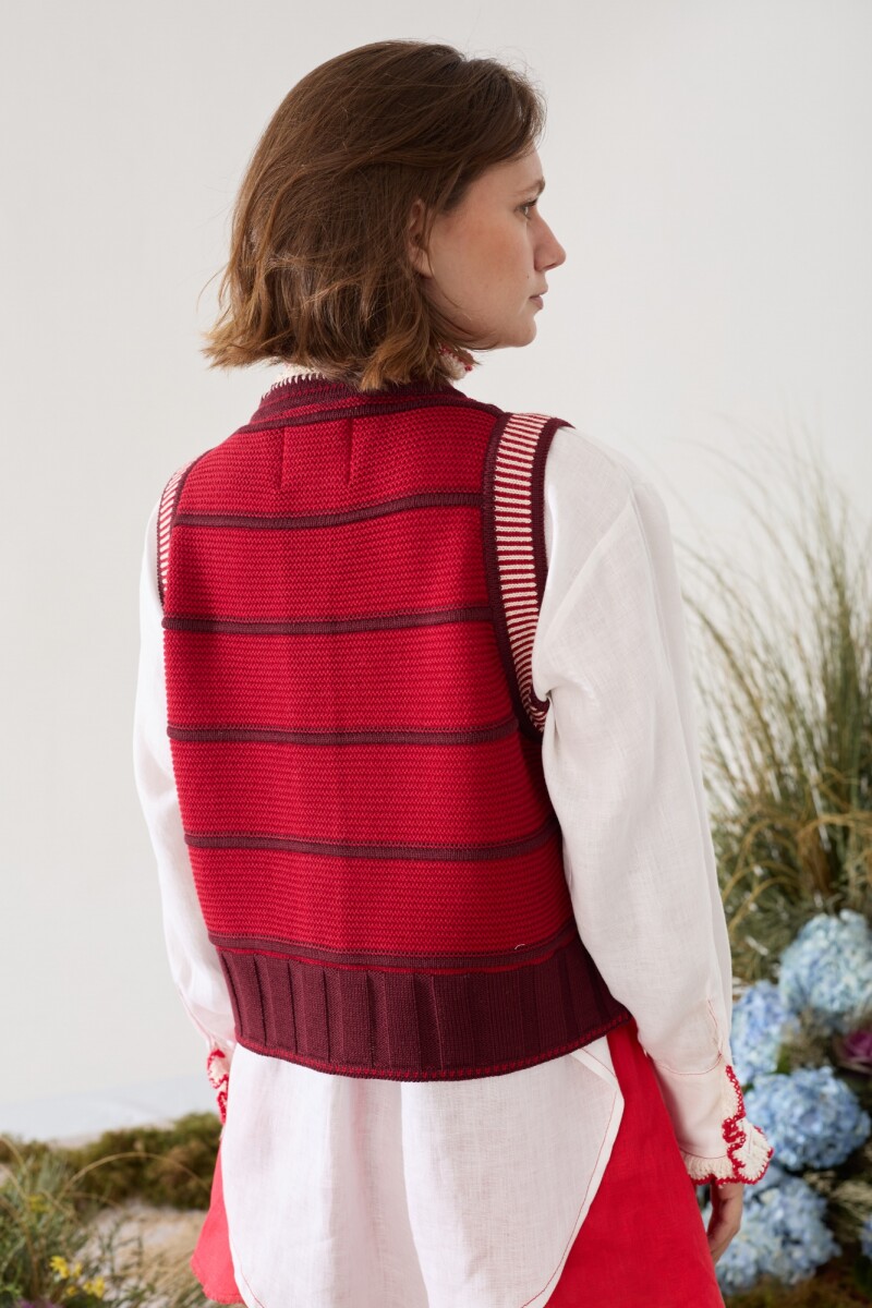 CHALECO SWEET Rojo Y Uva