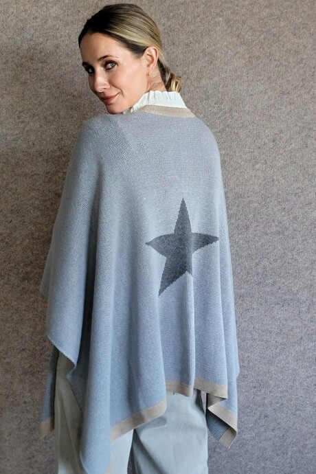 Ruana Estrella Gris