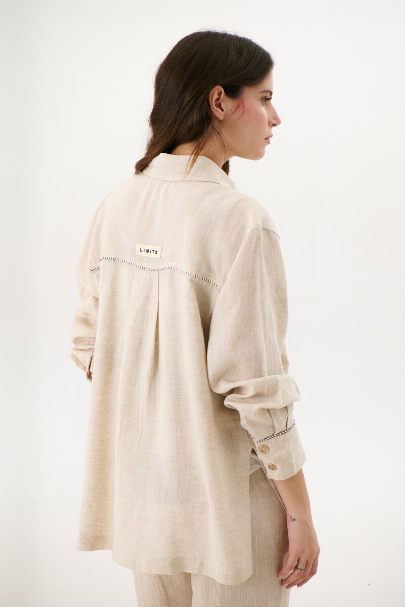 SOBRECAMISA LINO LAIA BEIGE