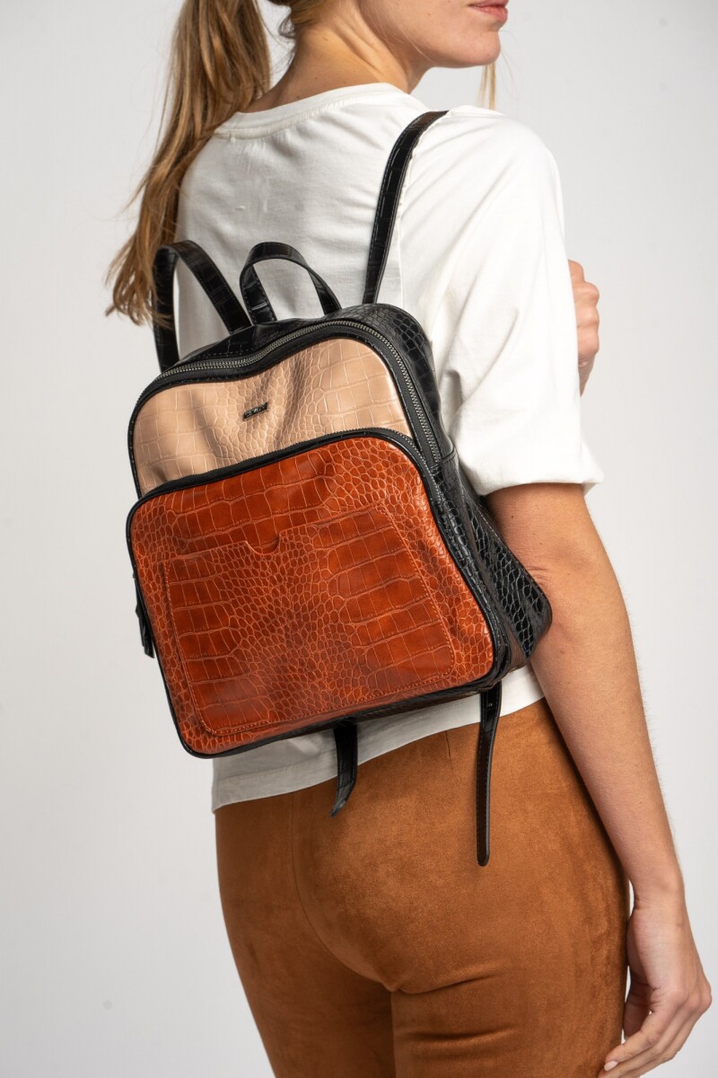 Mochila Midi Combinada Negro