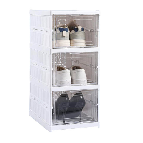 Estante plegable de zapatos de 3 niveles Estante Plegable De Zapatos De 3 Niveles
