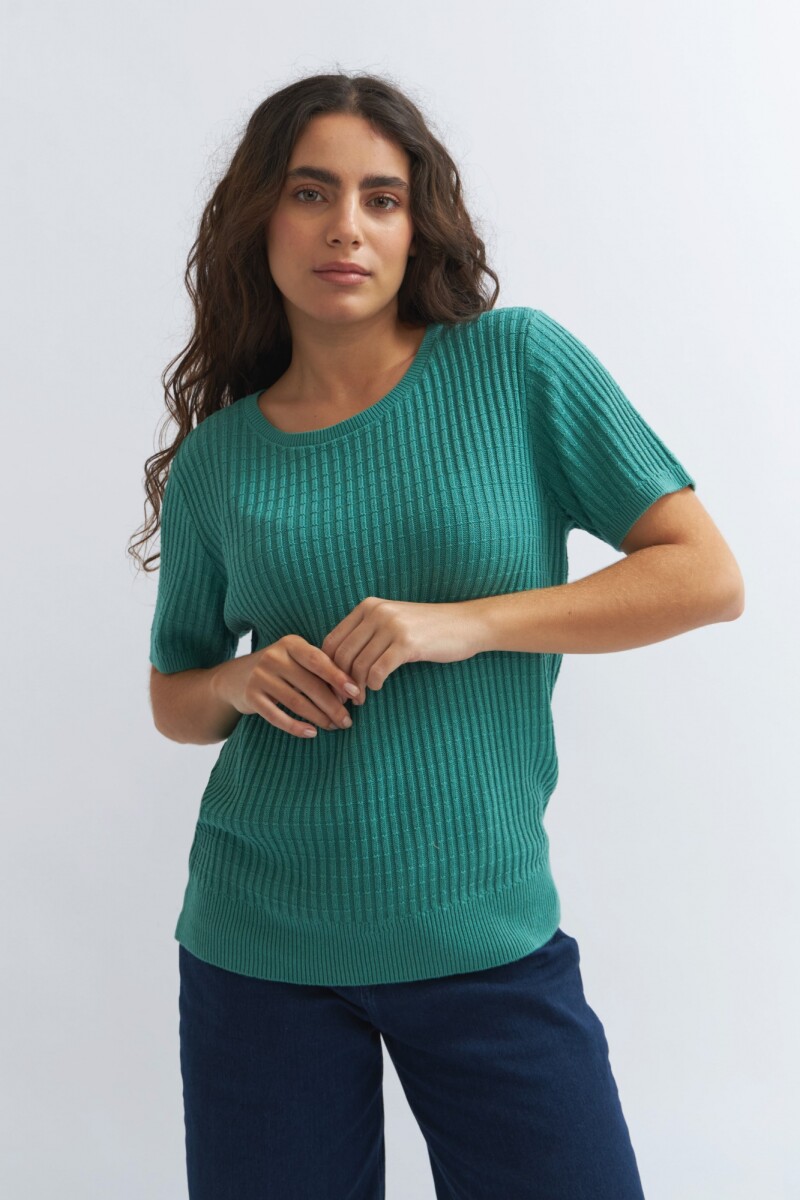 Sweater m/c con estructura VERDE