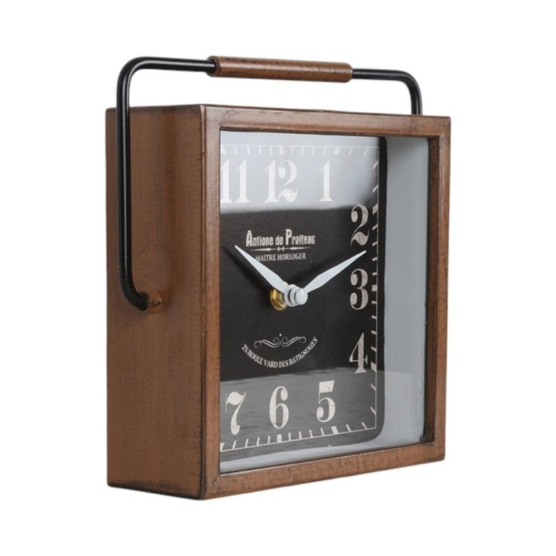 RELOJ DE MESA, MADERA C/ASA 20X19X6 CM RELOJ DE MESA, MADERA C/ASA 20X19X6 CM