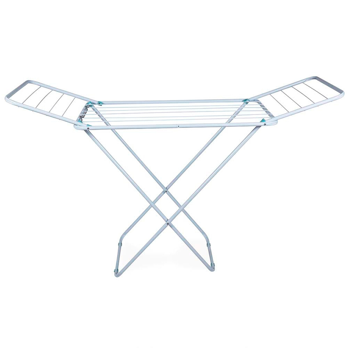 Tendedero de piso con extensiones Slim en acero - BLANCO 