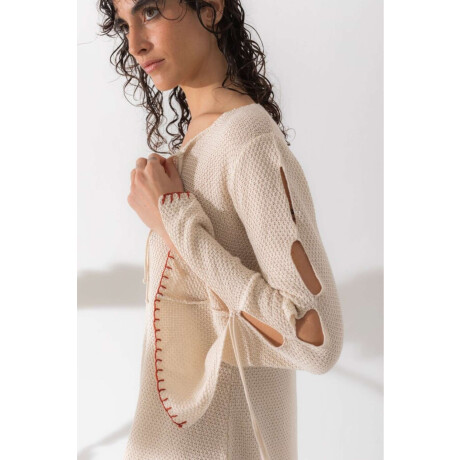 Vestido Tira Knit Crudo