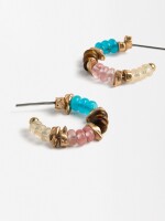 Aros Abiertos Con Piedras multicolor