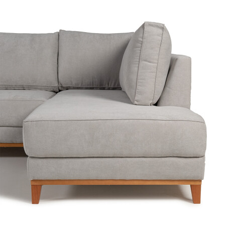 Rinconera Amadeus - Tela Microfibra - Chaise Derecho 2228 (Gris)