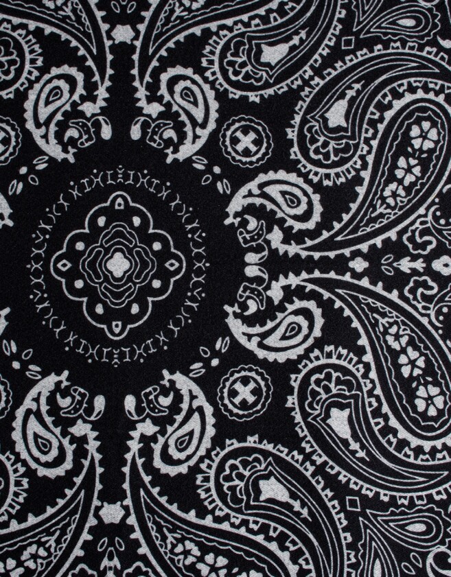 Pañuelos Raso Boho Pañuelo Paisley Negro - Negro
