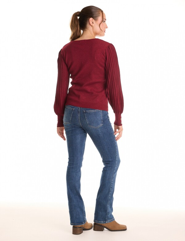 Buzo Mga Plisada Det BORDEAUX