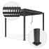 Pergola Moderna Aluminio Regulable 3x3 Desague Incl Patio AX Pergola Moderna Aluminio Regulable 3x3 Desague Incl Patio AX
