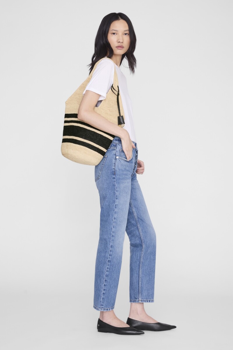 BOLSO LEAH RAYAS HOBO RAFIA Combinado