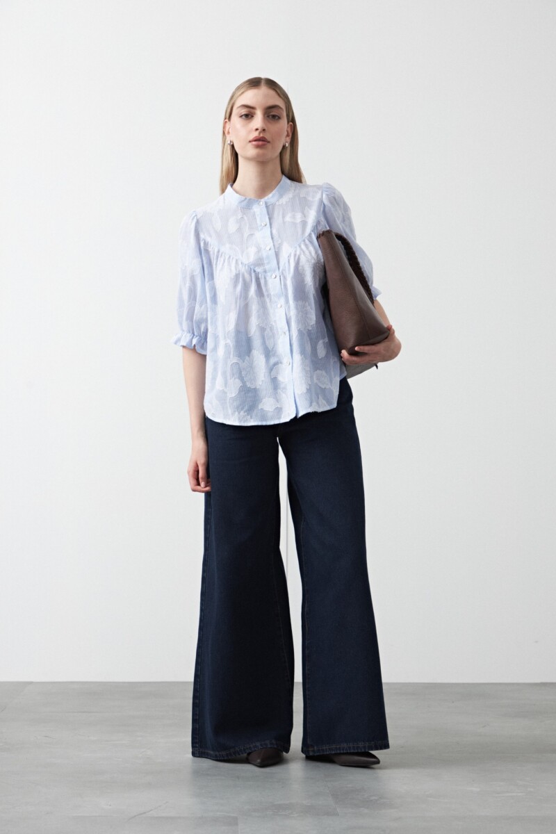 CAMISA TRAZO Celeste