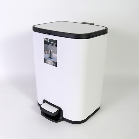 BASURERO INOX BLANCO C/PEDAL 10LTS Unica
