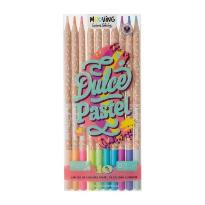 Lapices Pasteles Mooving Caja x10 unidades Lapices Pasteles Mooving Caja X10 Unidades