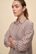 CAMISA SAUZAL STRIPED Chocolate