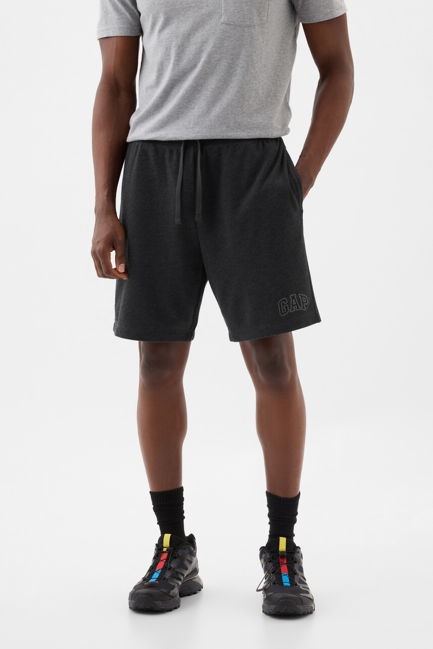 Short Deportivo Sin Felpa Logo Gap Hombre B85 Charcoal Hthr Grey