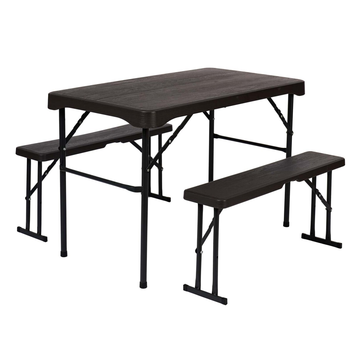 SET CAMPING PLEGABLE - POLIETILENO-Y-METAL NEGRO AVEO 