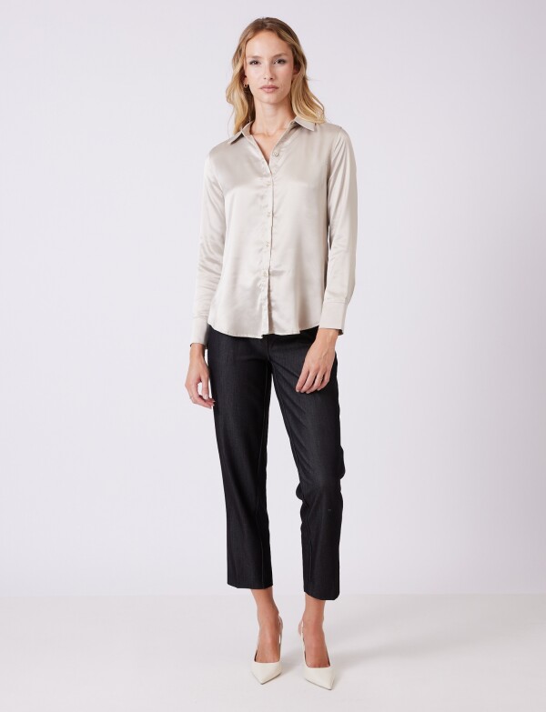 Camisa Saten BEIGE