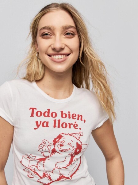 T-SHIRT P.CAKE LLORADERA M.C todo BLANCO